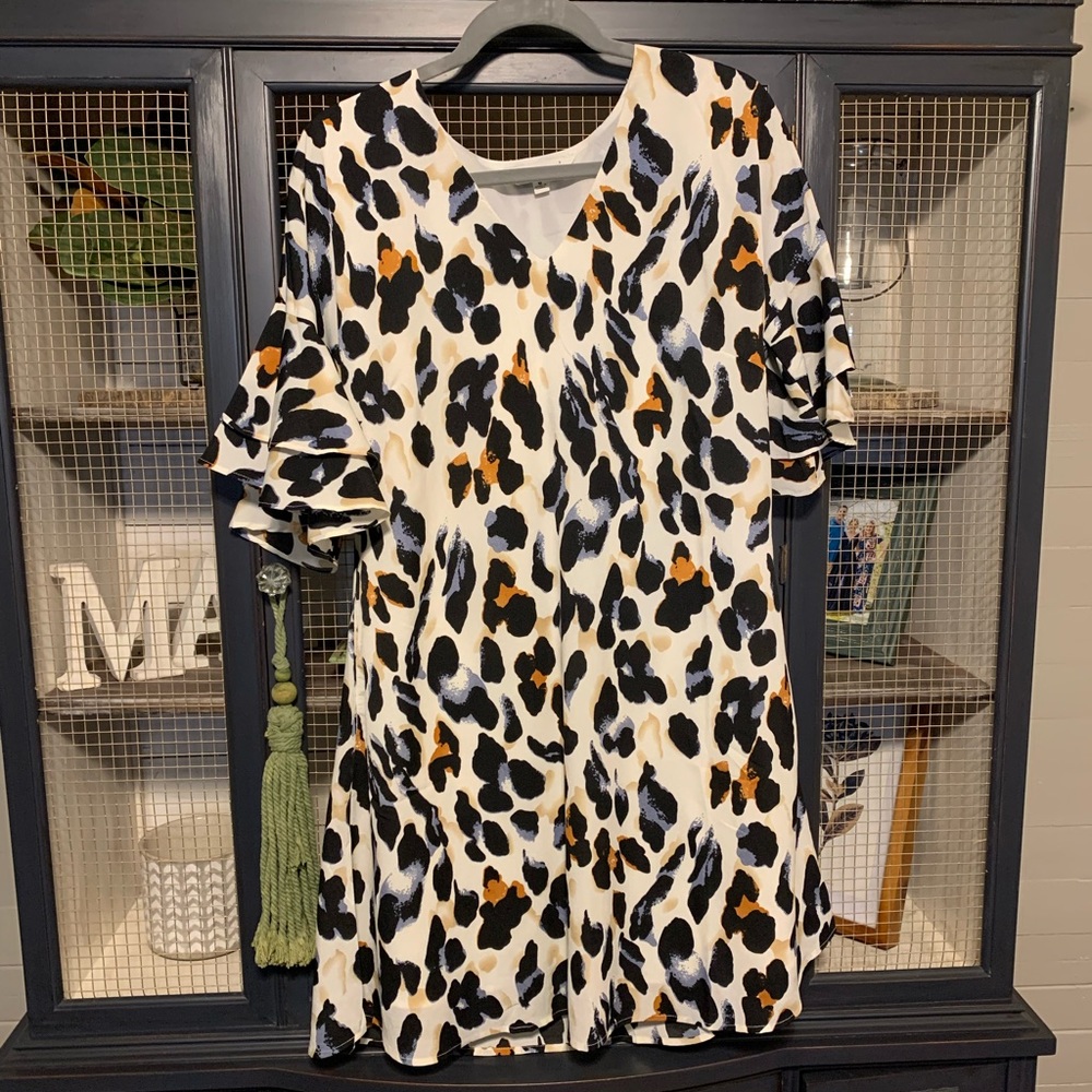 Boutique Animal Print Dress Size Medium